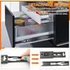 image:image18 inch Drawer Slides 6 Pairs 12pcs Soft Close 3 fold Full Extension Side Mount Cabinet Drawer Glides 18 Black Cabinet Rails for Dresser Cabinet Kitchen 100 LB Capacity22 Inch
