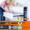 image:image18 inch Drawer Slides 6 Pairs 12pcs Soft Close 3 fold Full Extension Side Mount Cabinet Drawer Glides 18 Black Cabinet Rails for Dresser Cabinet Kitchen 100 LB Capacity20 Inch