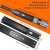 image:image18 inch Drawer Slides 6 Pairs 12pcs Soft Close 3 fold Full Extension Side Mount Cabinet Drawer Glides 18 Black Cabinet Rails for Dresser Cabinet Kitchen 100 LB Capacity14 Inch