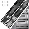 image:image18 inch Drawer Slides 6 Pairs 12pcs Soft Close 3 fold Full Extension Side Mount Cabinet Drawer Glides 18 Black Cabinet Rails for Dresser Cabinet Kitchen 100 LB Capacity18 Inch