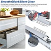 image:imageUndermount Drawer Slides 12 Inch 1 Pair Soft Close Full Extension Drawer Slides Bottom Mount with Rear Mounting Bracket and Locking Devices Hidden Under Mount Tracks 100lb Load Capacity9 Inch