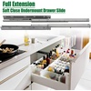 image:imageUndermount Drawer Slides 21 inch 1 Pair Full Extension Soft Close Concealed Drawer Runners Come with Mounting Screws and Brackets 1 Pair15 Inch