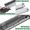 image:imageUndermount Drawer Slides 21 inch 1 Pair Full Extension Soft Close Concealed Drawer Runners Come with Mounting Screws and Brackets 1 Pair15 Inch