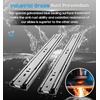 image:imageYENUO Heavy Duty Drawer Slides Full Extension Ball Bearing 1240 Inch 150LB  Side Mount Cabinet Industrial Drawer Slide Glides Anti Rust Thickened Rails Easy Install 1240 Inch For Heavy Cabinets 1PairWithout Lock