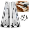 image:imageYENUO Heavy Duty Drawer Slides Full Extension Ball Bearing 1240 Inch 150LB  Side Mount Cabinet Industrial Drawer Slide Glides Anti Rust Thickened Rails Easy Install 1240 Inch For Heavy Cabinets 1PairWithout Lock
