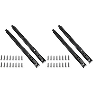 image:imageHitefu 1 Pair Drawer Slides 14 Inch 2 Section Black Drawer Rails Full Extension Ball Bearing Dresser Drawer Slide Glides Drawer Runners Side Mounting  2 Section Drawer Rails Full Extension Ball Bearing Dresser Drawer Slide Glides Drawer Runners Side Mounting14 Inch Pack of 2