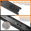 image:image14 inch Drawer Slides 4 Pairs 8pcs 3 fold Full Extension Side Mount Cabinet Drawer Glides 14 Black Cabinet Rails for Dresser Cabinet KitchenTrash Can Wardrobe 100 LB Capacity14 Inch