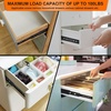 image:image14 inch Drawer Slides 4 Pairs 8pcs 3 fold Full Extension Side Mount Cabinet Drawer Glides 14 Black Cabinet Rails for Dresser Cabinet KitchenTrash Can Wardrobe 100 LB Capacity22 Inch