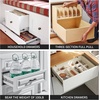 image:image16 inch Soft Self Close Drawer Slides 6 Pairs 12pcs Full Extension Ball Bearing 3 fold Full Stretch Side Mount Drawer Slides 100 LB Capacity Drawer Slide 16 Silver14 inch350mm