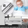 image:image16 inch Soft Self Close Drawer Slides 6 Pairs 12pcs Full Extension Ball Bearing 3 fold Full Stretch Side Mount Drawer Slides 100 LB Capacity Drawer Slide 16 Silver14 inch350mm
