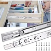 image:image18 inch Drawer Slides 4 Pairs 8pcs Soft Close 3 fold Full Extension Side Mount Cabinet Drawer Glides 18 Silver Cabinet Rails for Dresser Cabinet Kitchen 100 LB Capacity22inch550mm