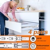 image:image18 inch Drawer Slides 4 Pairs 8pcs Soft Close 3 fold Full Extension Side Mount Cabinet Drawer Glides 18 Silver Cabinet Rails for Dresser Cabinet Kitchen 100 LB Capacity22inch550mm