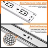 image:image18 inch Drawer Slides 4 Pairs 8pcs Soft Close 3 fold Full Extension Side Mount Cabinet Drawer Glides 18 Silver Cabinet Rails for Dresser Cabinet Kitchen 100 LB Capacity22inch550mm