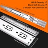 image:image18 inch Drawer Slides 4 Pairs 8pcs Soft Close 3 fold Full Extension Side Mount Cabinet Drawer Glides 18 Silver Cabinet Rails for Dresser Cabinet Kitchen 100 LB Capacity22inch550mm