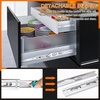 image:image18 inch Drawer Slides 6 Pairs 12pcs Soft Self Close 3 fold Full Extension Ball Bearing Cabinet Drawer Glides Side Mount for Dresser Cabinet Kitchen 100 LB Capacity 18 Silver20inch500mm