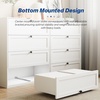 image:image4 Pcs 14 Inch Center Mount Drawer Slides Heavy Duty Bottom Mount Drawer Slides for Cabinet and Dresser 34 Extension Glide Tracks14 Inch