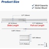 image:image4 Pcs 14 Inch Center Mount Drawer Slides Heavy Duty Bottom Mount Drawer Slides for Cabinet and Dresser 34 Extension Glide Tracks24 Inch