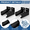 image:imageChunful 2 Pair Rear Drawer Track Socket Back Plates Mounting Brackets Durable Plastic Drawer Track Back Plate Left and Right Close Locker Slides Socket for Repairing Replacing WhiteBlack