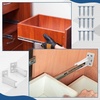 image:imageChunful 2 Pair Rear Drawer Track Socket Back Plates Mounting Brackets Durable Plastic Drawer Track Back Plate Left and Right Close Locker Slides Socket for Repairing Replacing WhiteWhite