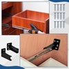 image:imageChunful 2 Pair Rear Drawer Track Socket Back Plates Mounting Brackets Durable Plastic Drawer Track Back Plate Left and Right Close Locker Slides Socket for Repairing Replacing WhiteBlack