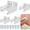 image:imageChunful 2 Pair Rear Drawer Track Socket Back Plates Mounting Brackets Durable Plastic Drawer Track Back Plate Left and Right Close Locker Slides Socket for Repairing Replacing WhiteWhite