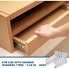 image:imageChunful 2 Pair Rear Drawer Track Socket Back Plates Mounting Brackets Durable Plastic Drawer Track Back Plate Left and Right Close Locker Slides Socket for Repairing Replacing WhiteWhite