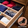 image:imageChunful 2 Pair Rear Drawer Track Socket Back Plates Mounting Brackets Durable Plastic Drawer Track Back Plate Left and Right Close Locker Slides Socket for Repairing Replacing WhiteBlack