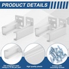 image:imageChunful 2 Pair Rear Drawer Track Socket Back Plates Mounting Brackets Durable Plastic Drawer Track Back Plate Left and Right Close Locker Slides Socket for Repairing Replacing WhiteWhite