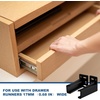 image:imageChunful 2 Pair Rear Drawer Track Socket Back Plates Mounting Brackets Durable Plastic Drawer Track Back Plate Left and Right Close Locker Slides Socket for Repairing Replacing WhiteBlack