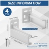 image:imageChunful 2 Pair Rear Drawer Track Socket Back Plates Mounting Brackets Durable Plastic Drawer Track Back Plate Left and Right Close Locker Slides Socket for Repairing Replacing WhiteWhite
