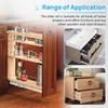 image:imageDrawer Slides Ball Bearing 3 Folds Full Extension Side Mount Cabinet Runners Glides Rails Track 100 Lbs Load 10 12 14 16 18 20 22 24 Inch Silver SilverBasic 1 Pr12 InchSilverStainless Steel