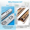 image:imageDrawer Slides Ball Bearing 3 Folds Full Extension Side Mount Cabinet Runners Glides Rails Track 100 Lbs Load 10 12 14 16 18 20 22 24 Inch Silver SilverBasic 1 Pr12 InchSilverStainless Steel