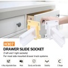 image:imageH305 Drawer Slide Socket Set Cabinet Hardware for 1 RV Drawer Slides Channel 1 pc H305 Drawer Slide Socket Set1 pc RV H307 Drawer Slide Socket Set