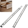 image:imageM METERXITY 1Pair Soft Close Drawer Slides 157 Inch 400mm 2 Fold Black  Full Extension Ball Bearing Drawer Slides for FurnitureCabinets Cold Rolled SteelSilver