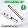 image:imageM METERXITY 1Pair Soft Close Drawer Slides 157 Inch 400mm 2 Fold Black  Full Extension Ball Bearing Drawer Slides for FurnitureCabinets Cold Rolled SteelSilver