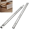 image:imageM METERXITY 1Pair Soft Close Drawer Slides 157 Inch 400mm 2 Fold Black  Full Extension Ball Bearing Drawer Slides for FurnitureCabinets Cold Rolled SteelSilver