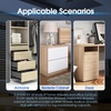 image:imageSHUHANG 1 Pair Full Extension Drawer Slides 8 10 12 14 16 18 20 22 24 Inch 100 lb Load Capacity Side Mount Ball Bearing Rails Cabinet Dresser Glides Wardrobe Kitchen Trash Can Slider Runners Silver20 Inch