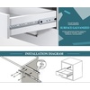 image:imageUenhoy 1 Pair Drawer Slides 16 Full Extension Slide Track Rail Ball Bearing Two Way Drawer Slides 17mm x 406mm13466pairs