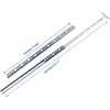image:imageUenhoy 1 Pair Drawer Slides 16 Full Extension Slide Track Rail Ball Bearing Two Way Drawer Slides 17mm x 406mm13466pairs