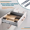 image:imageUenhoy 1 Pair Drawer Slides 16 Full Extension Slide Track Rail Ball Bearing Two Way Drawer Slides 17mm x 406mm166pairs