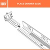 image:imageUndermount Drawer Slides 21 Inch SoftClose for 34 Inch Drawer Panels 1 Pair Concealed Bottom Mount 75 lb Capacity 3D Adjustable ColdRolled SteelREARMOUNT