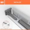 image:imageUndermount Drawer Slides 21 Inch SoftClose for 34 Inch Drawer Panels 1 Pair Concealed Bottom Mount 75 lb Capacity 3D Adjustable ColdRolled SteelREARMOUNT