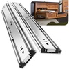 image:image1 Pair Heavy Duty Drawer Slides 12 14 16 18 20 22 24 26 28 30 32 34 36 38 40 Inch 150 lb Load Capacity Side Mount Full Extension Ball Bearing Rail RunnerWithout Lock12 inchNo Lock