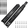 image:image14 inch Ball Bearing Drawer Slides 6 Pairs 12pcs  100LB Capacity Full Extension Side Mount Slides for Kitchen Cabinets Wardrobes Office Furniture Silver 14inchBlack