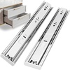 image:image16 inch Soft Self Close Drawer Slides 6 Pairs 12pcs Full Extension Ball Bearing 3 fold Full Stretch Side Mount Drawer Slides 100 LB Capacity Drawer Slide 16 Silver10 inch250mm