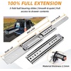 image:imagewith Lock Heavy Duty Drawer Slides 12 14 16 18 20 22 24 26 28 30 32 34 36 40 44 48 52 56 60 Inch 500 Lbs Side Mount Full Extension Ball Load250 lb with Lock W53mm 12 Inch36 Inch