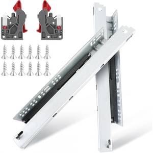 image:image6 Pair of 18 Inch Soft Close Undermount Bottom Mount Drawer Slides 100lb Load Capacity Full Extension Concealed Drawer Glides Rails20 Inch