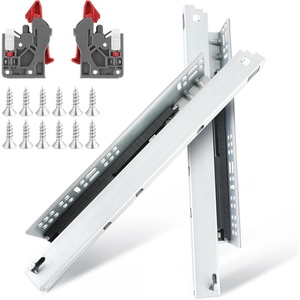 image:image6 Pair of 18 Inch Soft Close Undermount Bottom Mount Drawer Slides 100lb Load Capacity Full Extension Concealed Drawer Glides Rails24 Inch