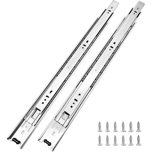 image:image6 Pairs of 18 Inch Hardware 3Section Full Extension Ball Bearing Side Mount Drawer Slides100 LB Capacity Drawer SlideZinc Plated