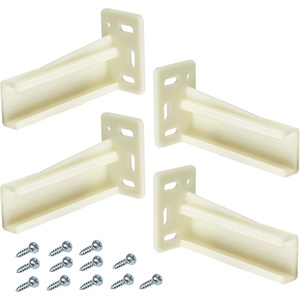image:imageDrawer Slide Socket Set Cabinet Hardware RV Drawer Parts Fits 086 Inch Drawer Slide Rear Drawer Track Socket Mounting Back Plates Brackets Drawer Side Track Brackets 2 Set
